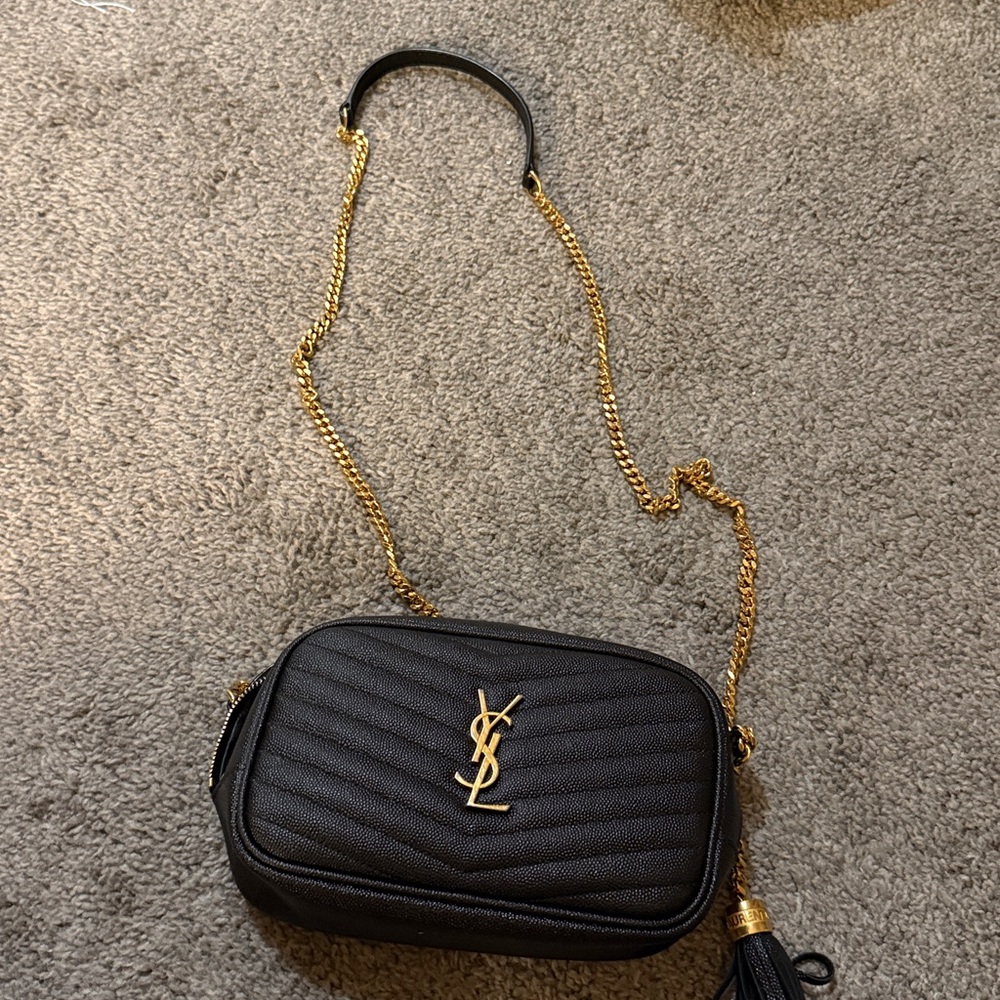 Saint Laurent Black Leather Interior with Branding